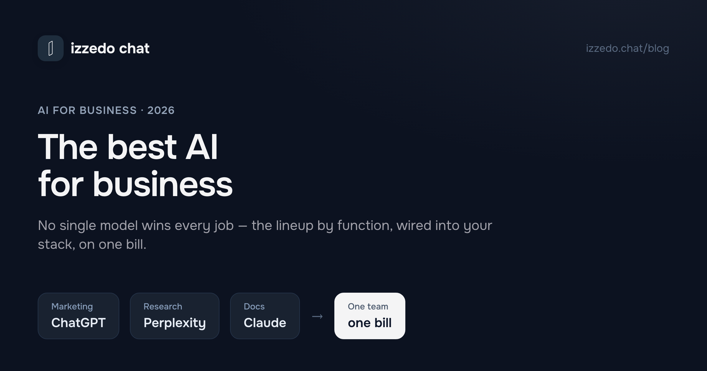 The Best AI for Business in 2026: It's a Lineup, Not a Model